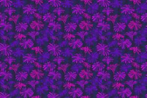 resumen sin costura modelo con texturizado forma orgánico flores púrpura cepillo siluetas floral impresión. vector mano dibujado. modelo para diseño, moda, papel, cubrir, tela, interior decoración,