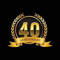 Logo 40 aniversario vector