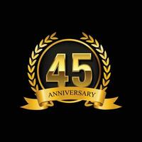 logotipo del 45 aniversario vector