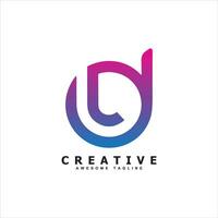 bd letra creativo logo diseño vector