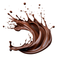 AI generated Chocolate splash clip art png