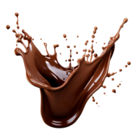 ai généré Chocolat éclaboussure agrafe art png