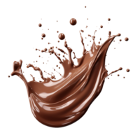 AI generated Chocolate splash clip art png