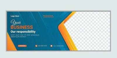 Corporate business social media design Facebook cover template web banner template vector