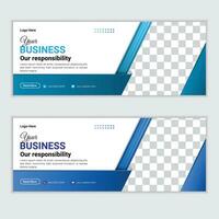 Corporate business social media design Facebook cover template web banner template vector