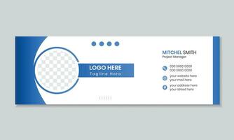 Business Colorful Email Signatures Template Vector Design. Professional Email Signature Template Modern and Minimal Layout.