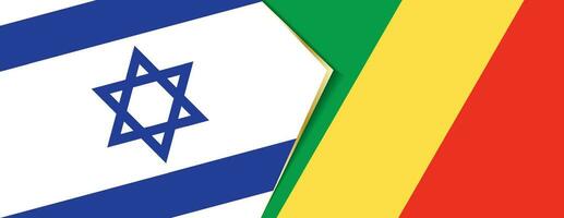 Israel and Congo flags, two vector flags.