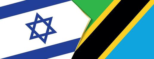 Israel and Tanzania flags, two vector flags.