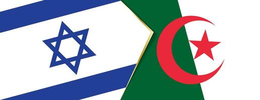 Israel and Algeria flags, two vector flags.