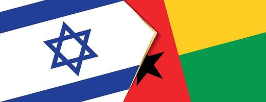 Israel and Guinea-Bissau flags, two vector flags.