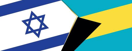 Israel and The Bahamas flags, two vector flags.