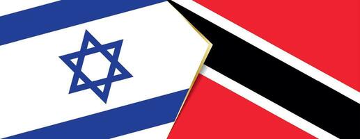 Israel and Trinidad and Tobago flags, two vector flags.