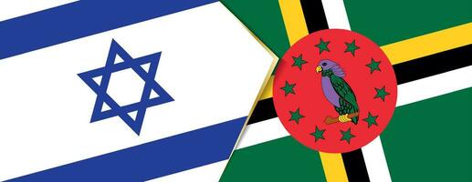 Israel and Dominica flags, two vector flags.