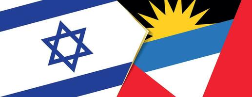 Israel and Antigua and Barbuda flags, two vector flags.