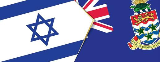 Israel and Cayman Islands flags, two vector flags.