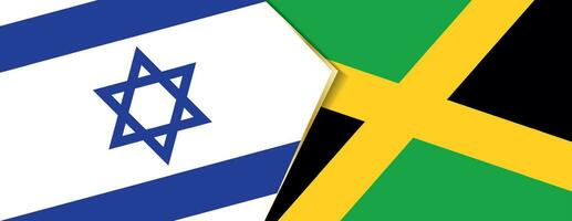 Israel and Jamaica flags, two vector flags.