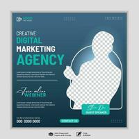 Digital business marketing social media post and web banner Digital business marketing social media post and web banner vector