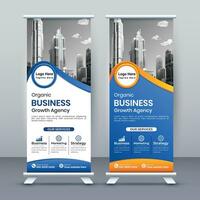 Business Vertical Banner Design Signboard Advertising Brochure Roll Up Template Vector X-banner and Street Business Presentation Flag of Convenience, Stock vector. EPS - Vector