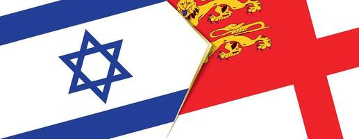 Israel and Sark flags, two vector flags.