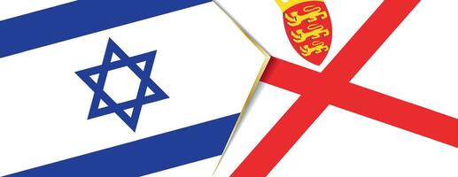 Israel and Jersey flags, two vector flags.