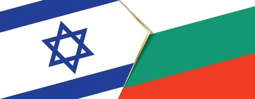 Israel and Bulgaria flags, two vector flags.