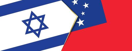 Israel and Samoa flags, two vector flags.