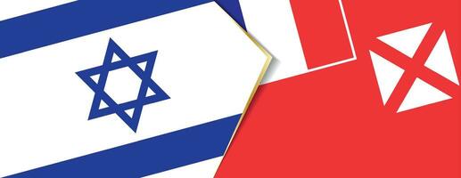 Israel and Wallis and Futuna flags, two vector flags.