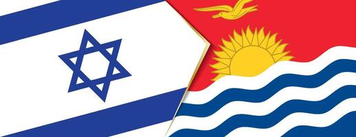 Israel and Kiribati flags, two vector flags.