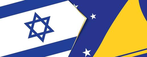 Israel and Tokelau flags, two vector flags.