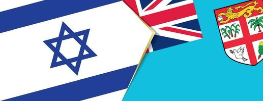 Israel and Fiji flags, two vector flags.