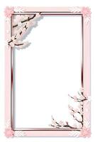 AI generated Japanese border frame, Sakura border frame Illustration photo