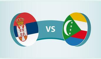 Serbia versus Comoros, team sports competition concept. vector