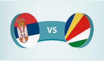 Serbia versus Seychelles, team sports competition concept. vector
