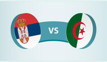 Serbia versus Algeria, team sports competition concept. vector