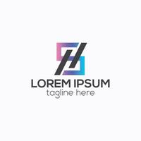 Letter sh, hs logo design with shadow gradient, white color on black background vector template