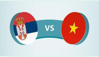 Serbia versus Vietnam, team sports competition concept. vector