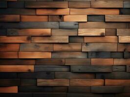 Wood background boards wood wall wood dark texture AI generative photo