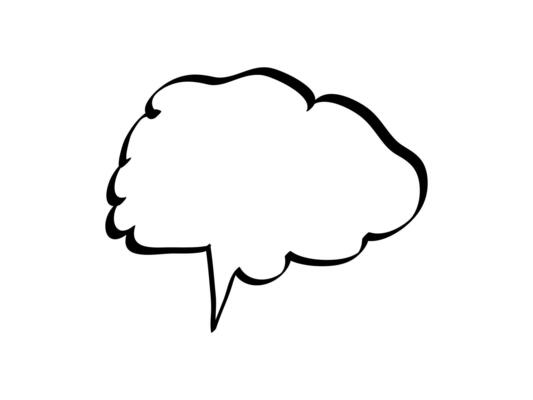 Blank empty white vector speech bubble
