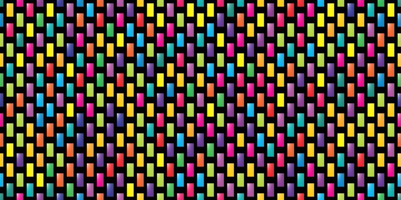 Abstract colorful seamless geometric grid background with colored shapes