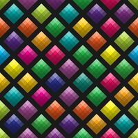 Abstract colorful seamless geometric grid background with colored shapes vector