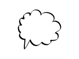 Blank empty white vector speech bubble