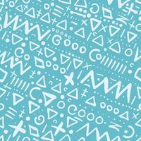 Memphis blue pattern Minimal geometric background vector