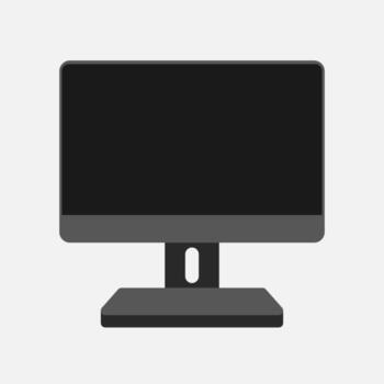 Computer display isolated on white background Screen computer monitor vector