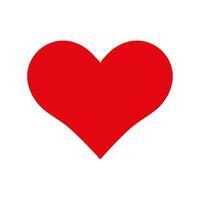 Red heart icon isolated on white background Vector illustration