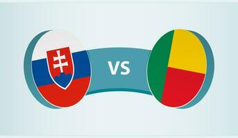 Slovakia versus Benin, team sports competition concept. vector