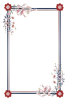 AI generated Sakura border frame, Japanese border frame PNG transparent background