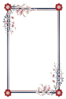 AI generated Sakura border frame, Japanese border frame PNG transparent background