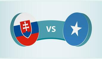 Slovakia versus Somalia, team sports competition concept. vector