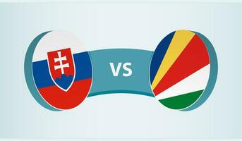 Slovakia versus Seychelles, team sports competition concept. vector