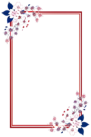 AI generated Sakura border frame, Japanese border frame PNG transparent background